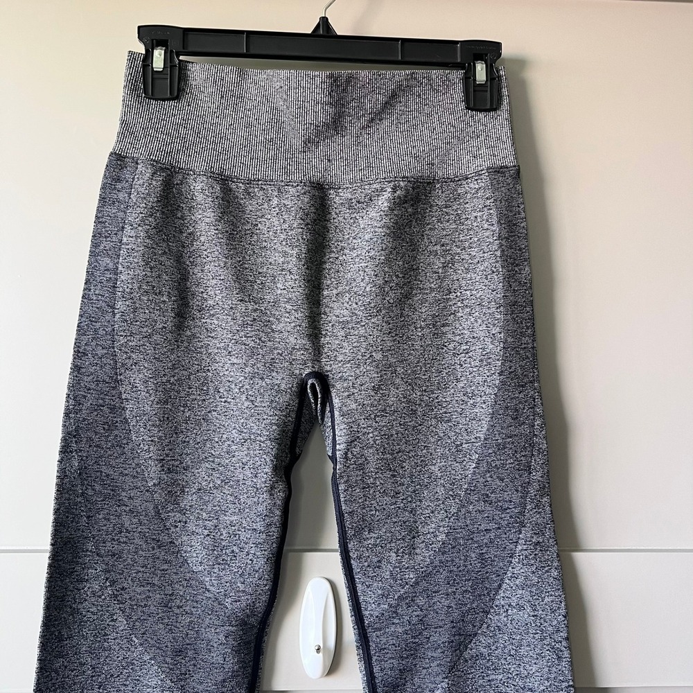 PINK ACTIVE‎ Seamless Leggings Grey Black Activewear Workout Size M - Picture 2 of 10